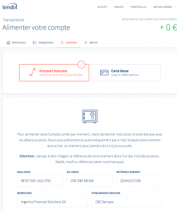 Alimenter votre compte Lendix