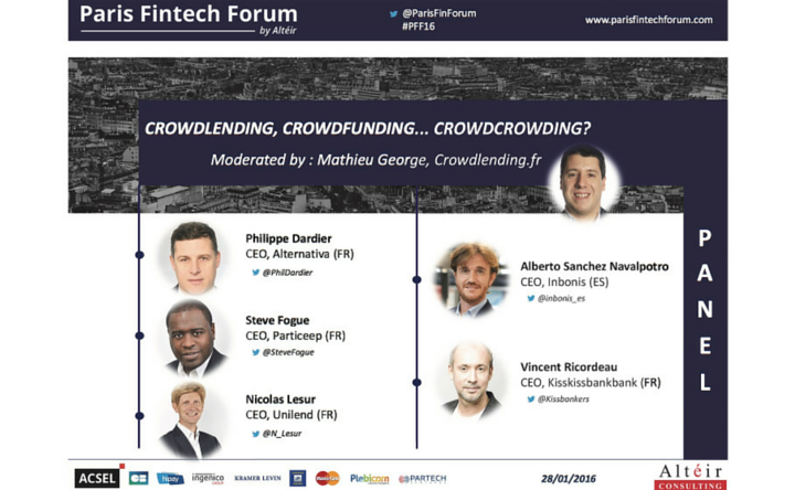 Paris Fintech Forum : Crowdlending, crowdfunding, ... 28 janvier 2015