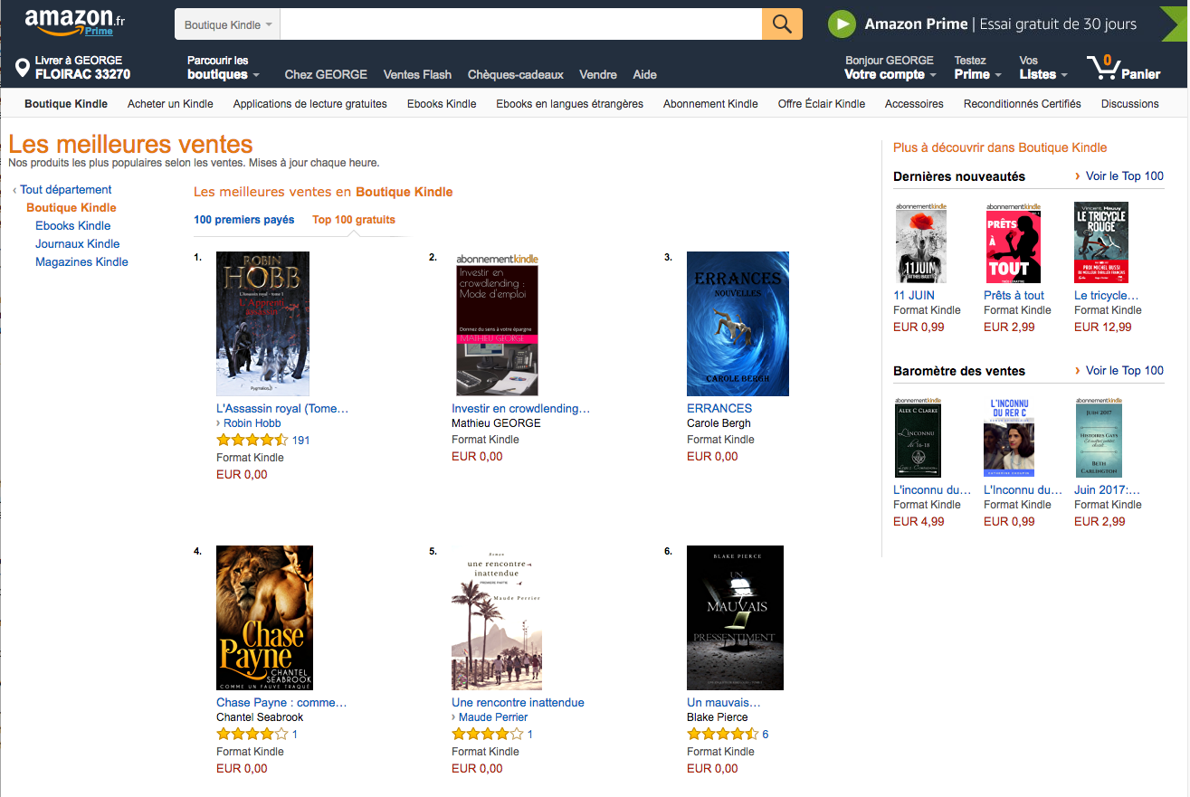 Le livre "investir en crowdlending" est N°2 sur Amazon