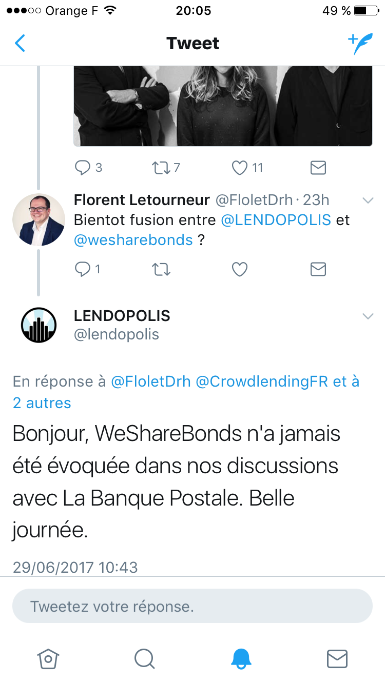 Réponse de Lendopolis à la fusion avec WeShareBonds