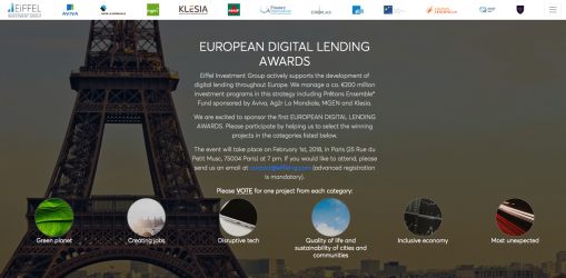 European Digital lending Awards 2018